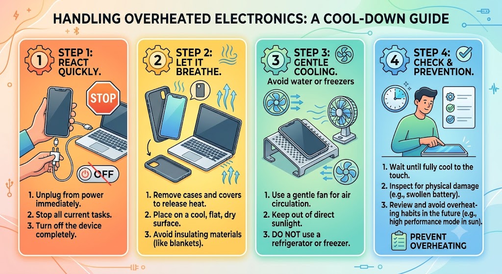 Handling overheated electronics